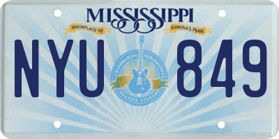 MS license plate NYU849