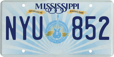 MS license plate NYU852