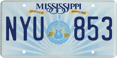 MS license plate NYU853