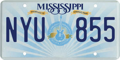MS license plate NYU855