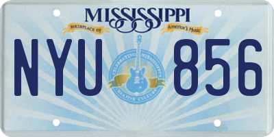 MS license plate NYU856