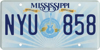 MS license plate NYU858