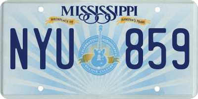 MS license plate NYU859
