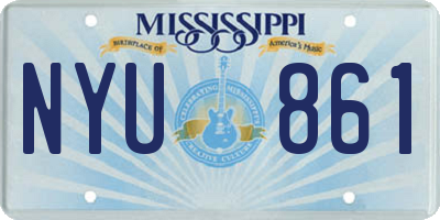 MS license plate NYU861