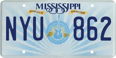 MS license plate NYU862
