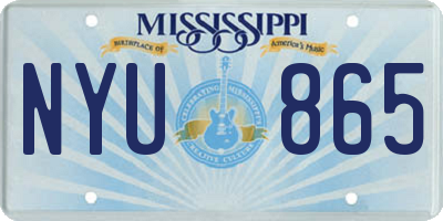 MS license plate NYU865