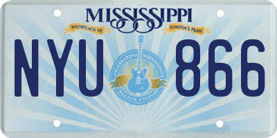 MS license plate NYU866