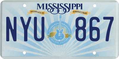 MS license plate NYU867