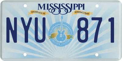 MS license plate NYU871