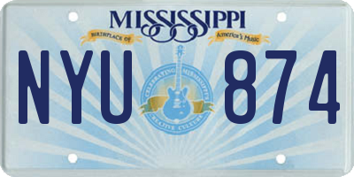 MS license plate NYU874