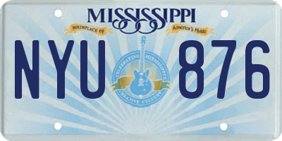 MS license plate NYU876