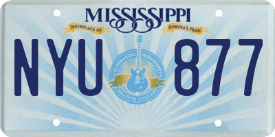 MS license plate NYU877