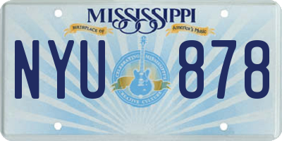 MS license plate NYU878