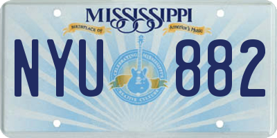 MS license plate NYU882