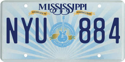 MS license plate NYU884