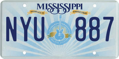 MS license plate NYU887