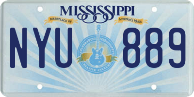 MS license plate NYU889