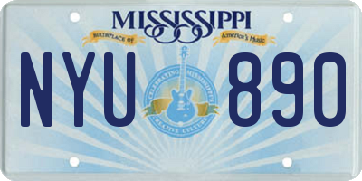 MS license plate NYU890