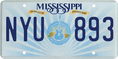 MS license plate NYU893