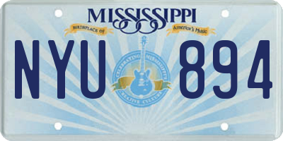 MS license plate NYU894