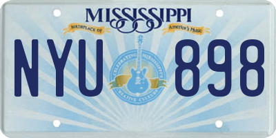 MS license plate NYU898