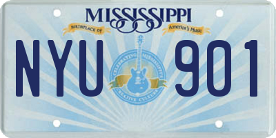 MS license plate NYU901