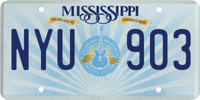 MS license plate NYU903