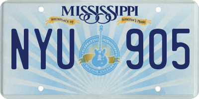 MS license plate NYU905