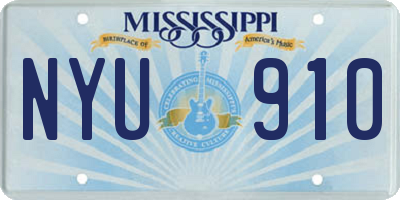 MS license plate NYU910