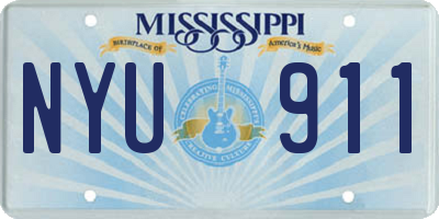 MS license plate NYU911