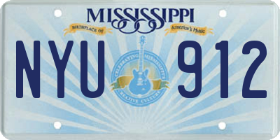 MS license plate NYU912