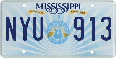 MS license plate NYU913