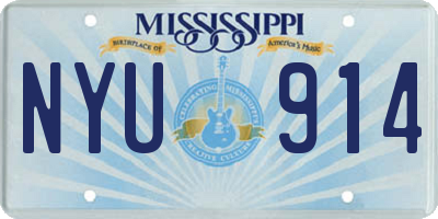 MS license plate NYU914