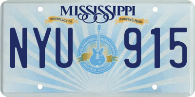 MS license plate NYU915