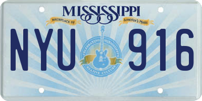 MS license plate NYU916
