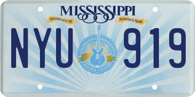 MS license plate NYU919