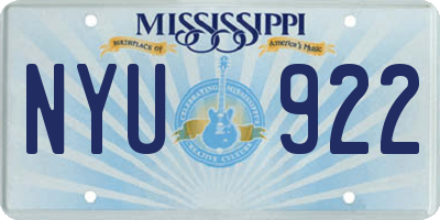 MS license plate NYU922