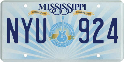 MS license plate NYU924