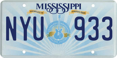 MS license plate NYU933