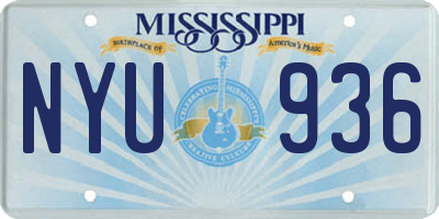 MS license plate NYU936
