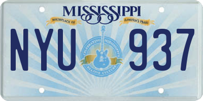 MS license plate NYU937