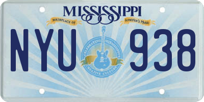 MS license plate NYU938