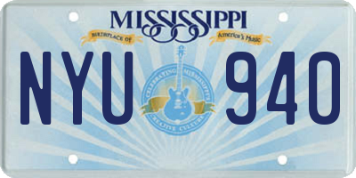 MS license plate NYU940