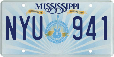 MS license plate NYU941
