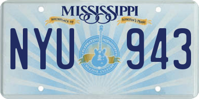 MS license plate NYU943