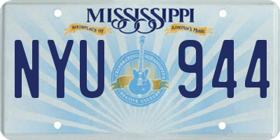 MS license plate NYU944