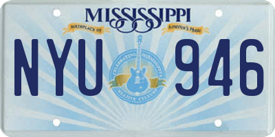 MS license plate NYU946
