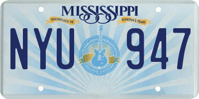 MS license plate NYU947