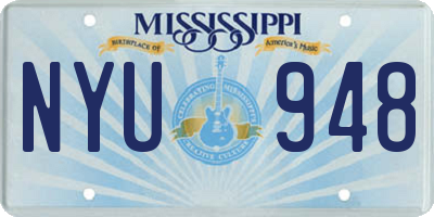 MS license plate NYU948