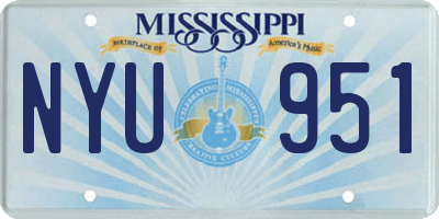 MS license plate NYU951
